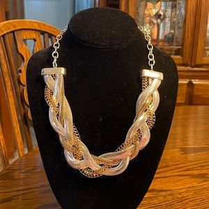 Costume jewelry necklace. Gold and silver. Stunning!